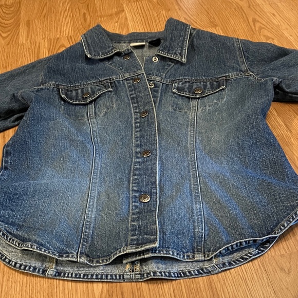 Arizona Jean Co. Junior Ladie Sz L Long Sleeve Denim Jacket w/Metal Snap Closure - Picture 10 of 10